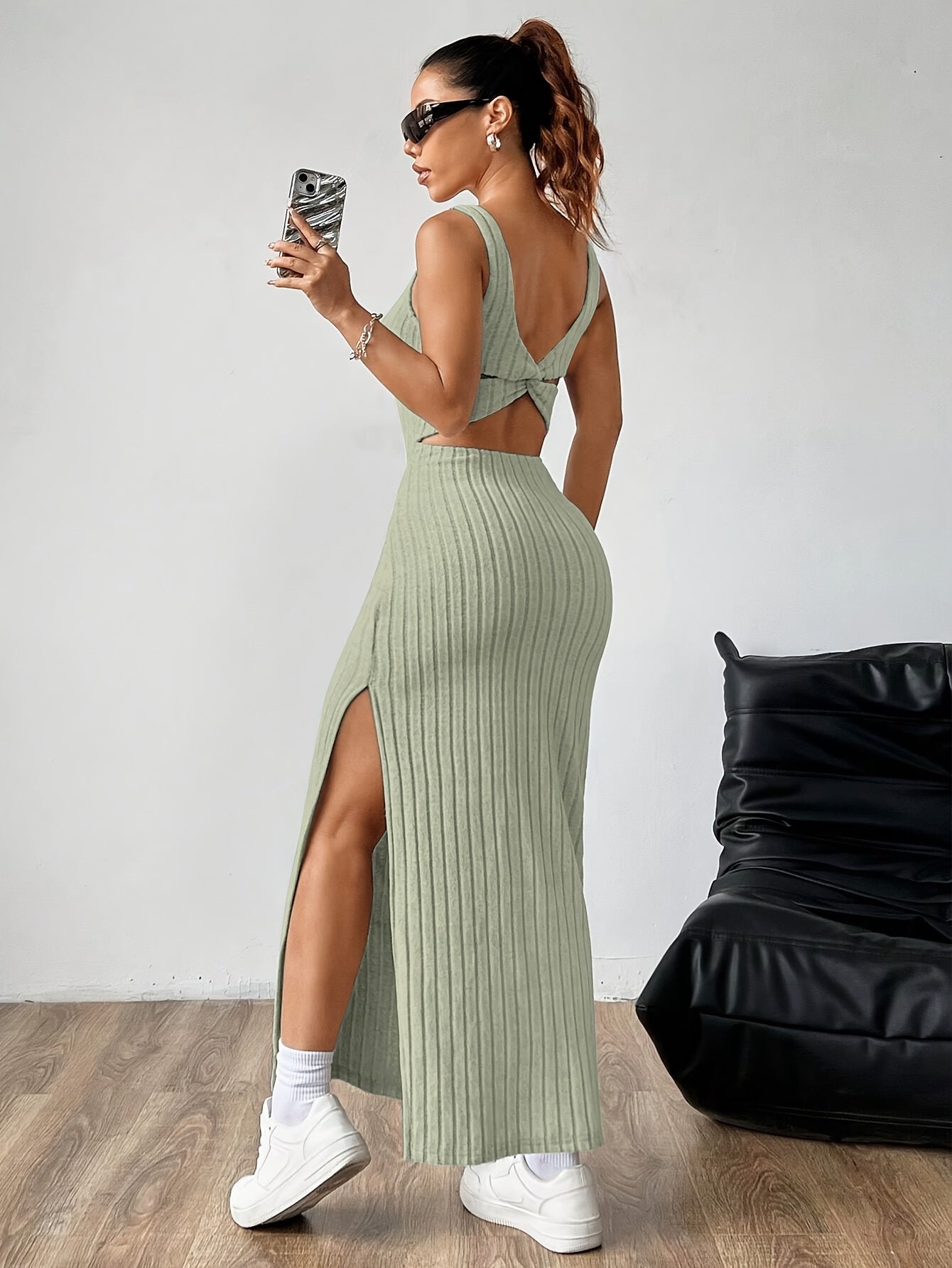 Open Back Vest Dress for Women