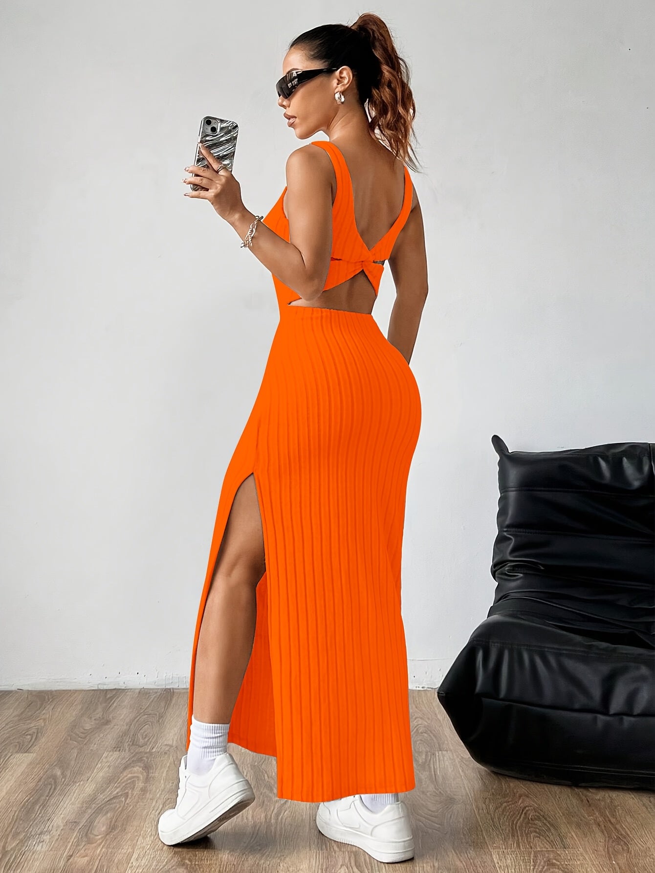 Open Back Vest Dress for Women
