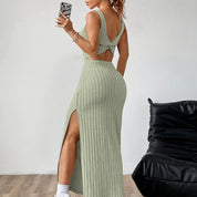 Open Back Vest Dress for Women