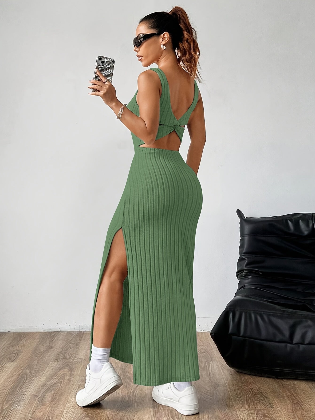Open Back Vest Dress for Women