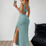 Open Back Vest Dress for Women