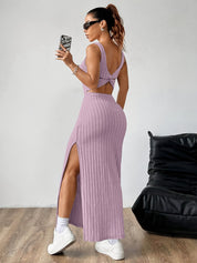 Open Back Vest Dress for Women